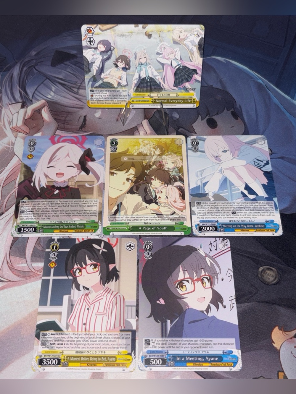 Blue Archive Weiss Schwarz card lot